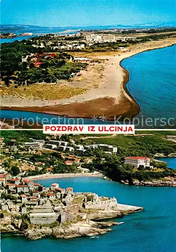 AK / Ansichtskarte Ulcinj_Montenegro Kuestenpanorama Bucht Ulcinj Montenegro