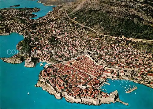 AK / Ansichtskarte Dubrovnik_Ragusa Kuestenort Altstadt Festung Hafen Dubrovnik Ragusa