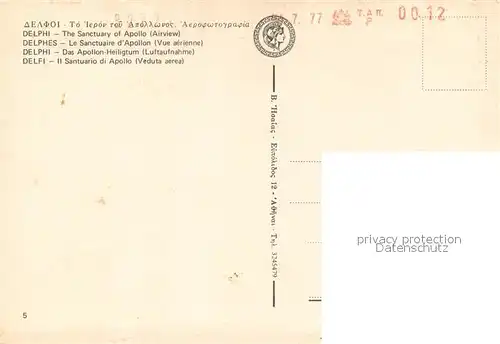 AK / Ansichtskarte Delfi_Delphi Apollon Heiligtum Antike Staette Ruinen Delfi Delphi
