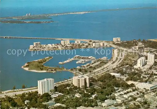 AK / Ansichtskarte Sarasota_Florida Marina Jack Bird Key and Longboat Key aerial view 