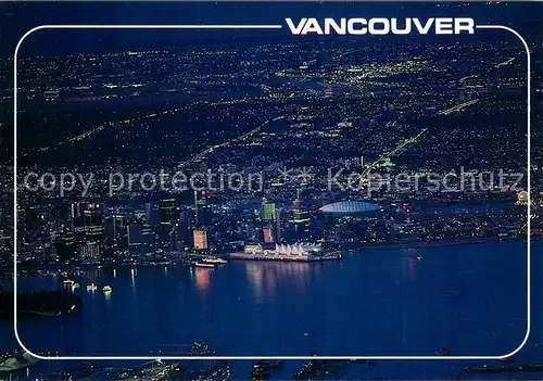 AK / Ansichtskarte Vancouver_BC_Canada View from Grouse Mountain at night 
