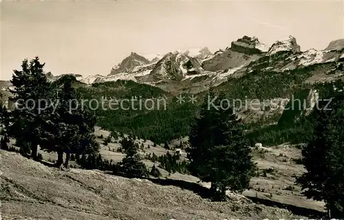AK / Ansichtskarte Ibergeregg_SZ mit Druesberg und Hotel Passhoehe 