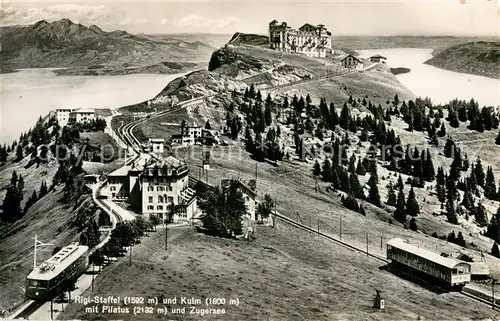 AK / Ansichtskarte Rigi_Staffel und Kulm mit Pilatus und Zugersee  Rigi_Staffel