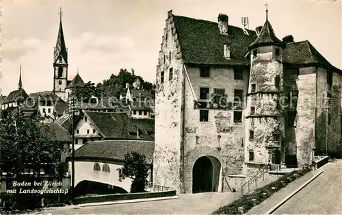 AK / Ansichtskarte Baden__AG mit Landvogteischloss 