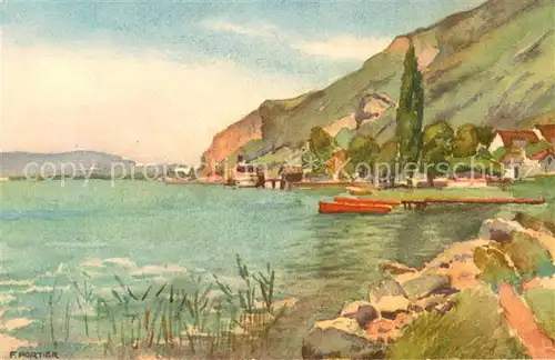 AK / Ansichtskarte Veyrier du Lac Panorama Kuenstlerkarte Veyrier du Lac