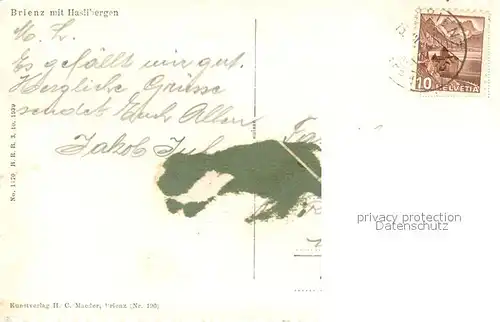 AK / Ansichtskarte Brienz_BE Fliegeraufnahme mit Haslibergen Brienz_BE