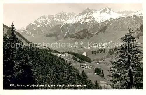 AK / Ansichtskarte Cavorgia mit Sedrun Piz Ner und Crispaltgruppe Cavorgia