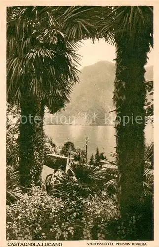 AK / Ansichtskarte Castagnola_Lago_di_Lugano Schlosshotel Pension Riviera 