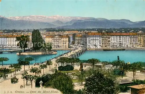 AK / Ansichtskarte Geneve_GE Quai du Mont Blanc Geneve_GE