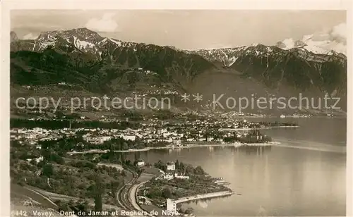 AK / Ansichtskarte Vevey_VD Dent de Jaman et Rochers de Naye Vevey_VD