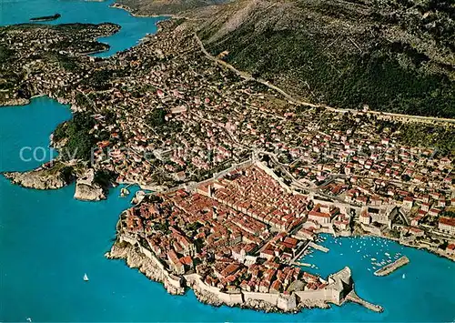 AK / Ansichtskarte Dubrovnik_Ragusa Kuestenort Altstadt Festung Hafen Dubrovnik Ragusa