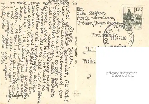 AK / Ansichtskarte Porec Kuestenort Halbinsel Porec