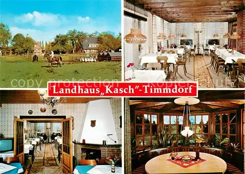 AK / Ansichtskarte Timmdorf Landhaus Kasch Restaurant Reitstall Timmdorf