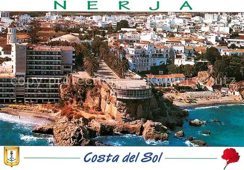 AK / Ansichtskarte Nerja_Costa_del_Sol_ES Hotels an der Kueste Strand 