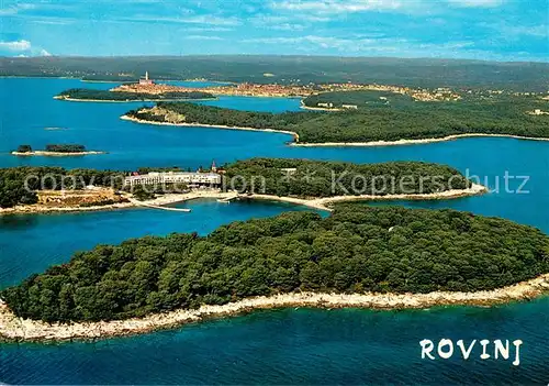 AK / Ansichtskarte Rovinj_Rovigno_Istrien Fliegeraufnahme Inseln 