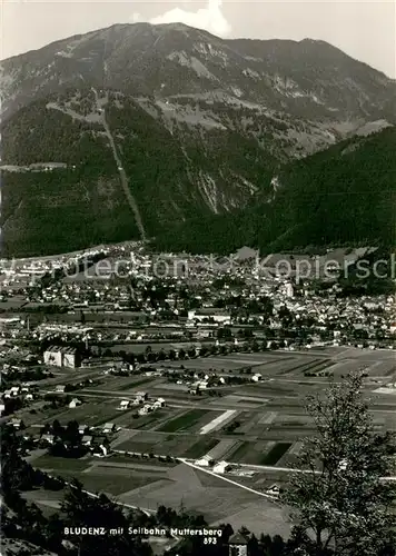 AK / Ansichtskarte Bludenz_Vorarlberg Gesamt m. Seilbahn Muttersberg Bludenz Vorarlberg