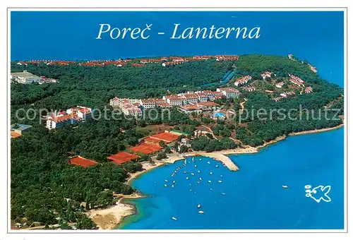 AK / Ansichtskarte Porec Fliegeraufnahme Lanterna Porec