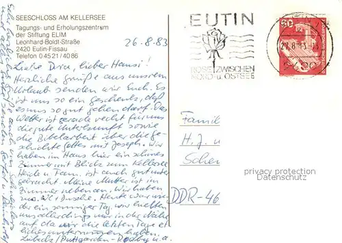 AK / Ansichtskarte Eutin Seeschloss am Kellersee Eutin