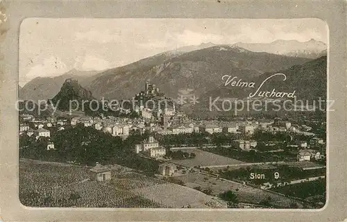 AK / Ansichtskarte Sion__Sitten_Seduno_VS Panorama Chocolat Suchard  