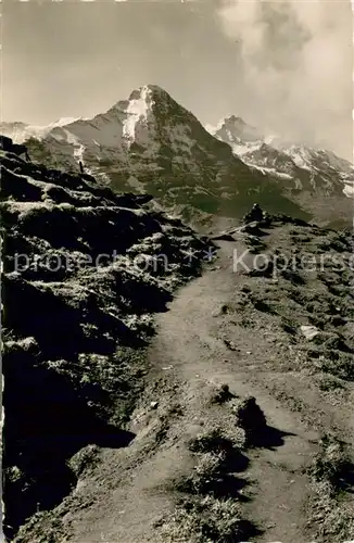 AK / Ansichtskarte Grindelwald Weg zum Bachsee Eiger und Jungfrau Grindelwald