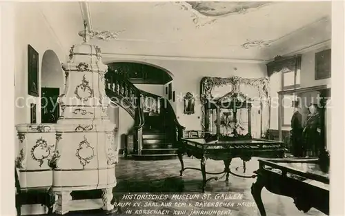 AK / Ansichtskarte St_Gallen_SG Historisches Museum Raum XV Saal aus dem V. Bayerschen Hause in Rorschach St_Gallen_SG