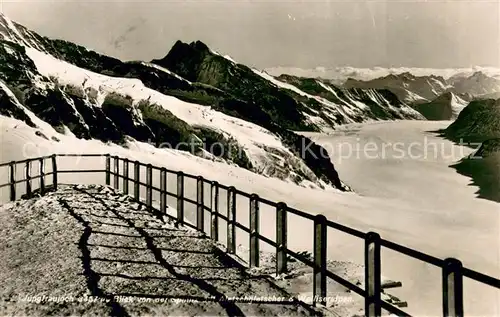 AK / Ansichtskarte Jungfraujoch_3457m_BE Blick von der Sphinx auf Aletschgletscher und Walliser Alpen 