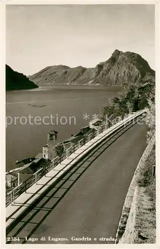 AK / Ansichtskarte Gandria_Lago_di_Lugano e strada Gandria_Lago_di_Lugano