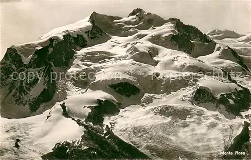 AK / Ansichtskarte Monte Rosa_Le_Mont_Rose_4612m_VS Fliegeraufnahme 