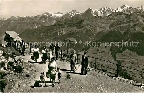AK / Ansichtskarte Niesen_Kulm Blick auf Berner Alpen Niesen Kulm