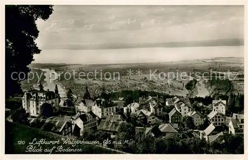 AK / Ansichtskarte Walzenhausen_AR Blick auf Ort und Bodensee Walzenhausen AR