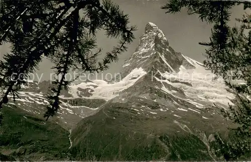 AK / Ansichtskarte Zermatt_VS Blick vom Findelen aufs Matterhorn Zermatt_VS