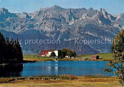AK / Ansichtskarte Unterwasser__Toggenburg_SG Naturfreundehaus Seeguetli mit Saentisgebiet 
