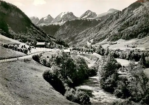 AK / Ansichtskarte Obertoggenburg Die Thur bei Stein mit Churfirsten Obertoggenburg