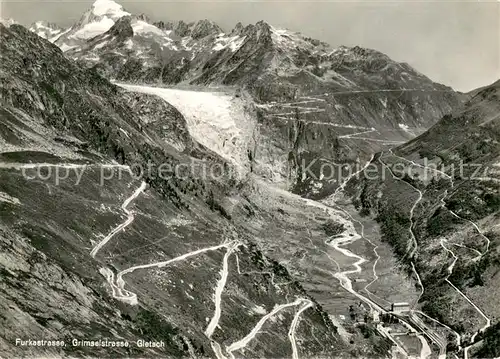 AK / Ansichtskarte Gletscher Furkastrasse 