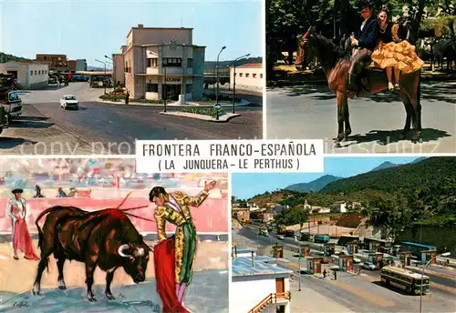 AK / Ansichtskarte Zoll_Grenze_Douane Frontera Franco Espanola 