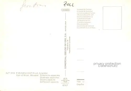 AK / Ansichtskarte Zoll_Grenze_Douane Bossost 