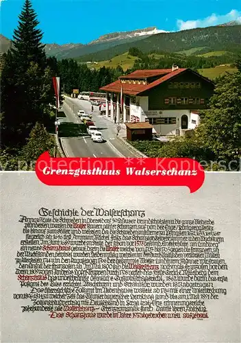 AK / Ansichtskarte Zoll_Grenze_Douane Walserschanz 