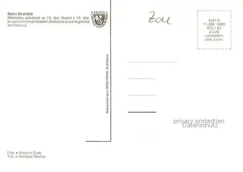 AK / Ansichtskarte Zoll_Grenze_Douane Dolni Dvoriste 