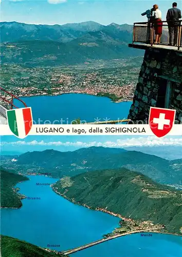 AK / Ansichtskarte Zoll_Grenze_Douane Lugano Sighignola 