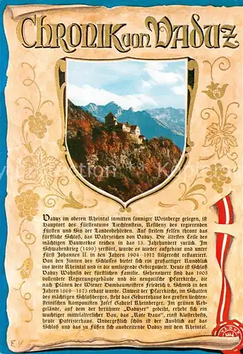 AK / Ansichtskarte Chronik AK Vaduz 