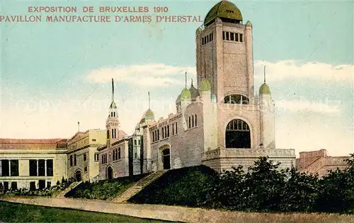 AK / Ansichtskarte Exposition_Bruxelles_1910 Pavillon Manufacture D armes D herstal Exposition_Bruxelles_1910
