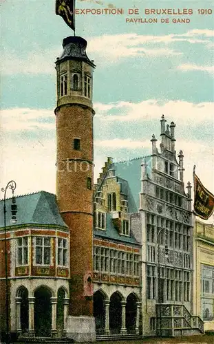 AK / Ansichtskarte Exposition_Bruxelles_1910 Pavillon de Gand Exposition_Bruxelles_1910