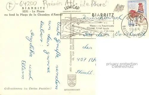 AK / Ansichtskarte Leuchtturm IRIS 3291  Le Phare  Biarritz  Leuchtturm