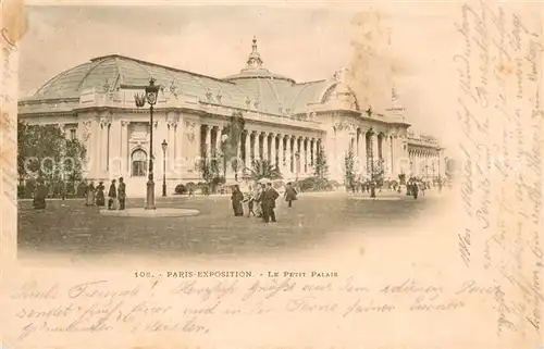 AK / Ansichtskarte Exposition_Universelle_Paris_1900 Le Petit Palais 