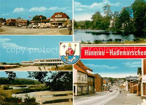 AK / Ansichtskarte Hanerau Hademarschen Ortsansicht Hauptstrasse Partie am Wasser Hanerau Hademarschen