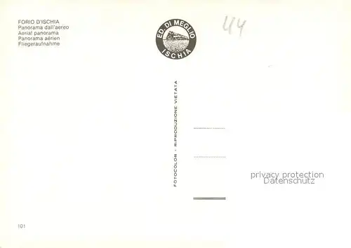 AK / Ansichtskarte Forio_d_Ischia Panorama dall aereo Forio_d_Ischia