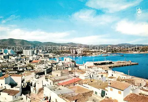 AK / Ansichtskarte Ibiza_Islas_Baleares Stadtpanorama Hafen Ibiza_Islas_Baleares