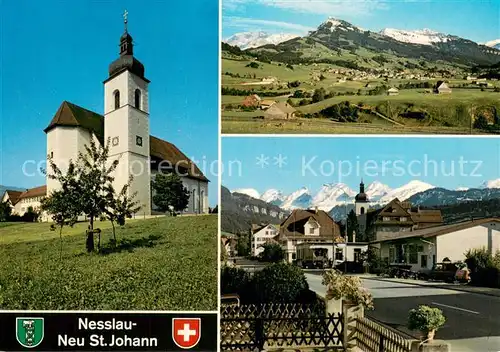 AK / Ansichtskarte Neu_St_Johann_Nesslau Kirche Panorama Ortspartie Feldpost Neu_St_Johann_Nesslau