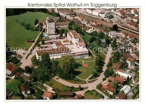 AK / Ansichtskarte Wattwil Kantonales Spital Wattwil Fliegeraufnahme Wattwil