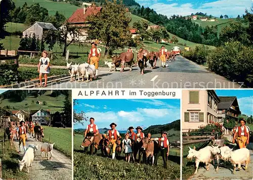 AK / Ansichtskarte Toggenburg_SG Alpfahrt im Toggenburg Teilansichten 